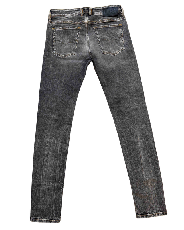 Diesel Sleenker Skinny Fit Charcoal Washed Jeans - S | Waist: 30" | With Tags