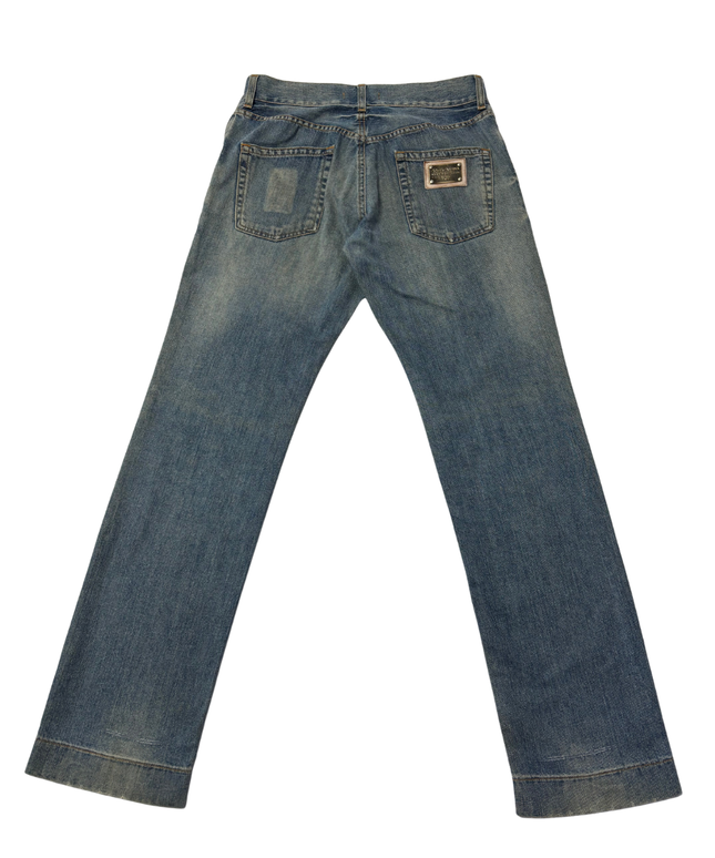 Dolce & Gabbana Blue Straight-Leg Denim Jeans