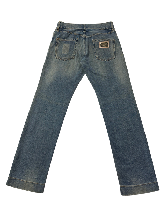 Dolce & Gabbana Blue Straight-Leg Denim Jeans