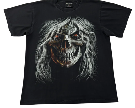 Rock Chang Black Gothic Skull Graphic Tee Unisex