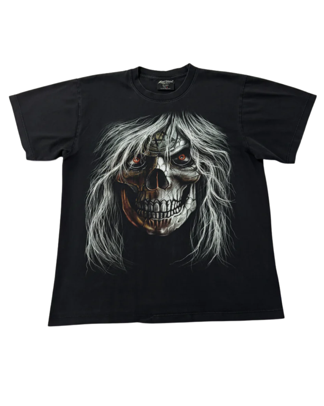 Rock Chang Black Gothic Skull Graphic Tee Unisex
