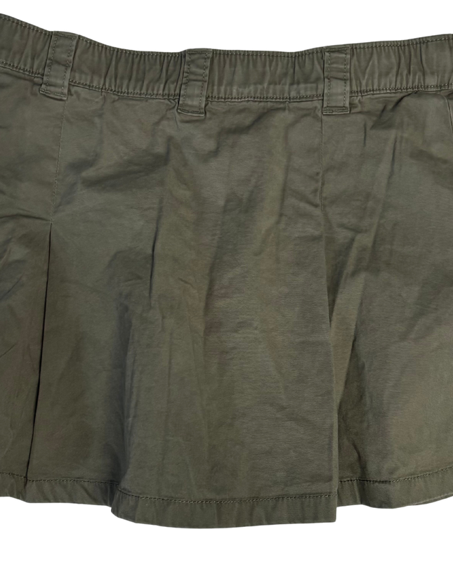 Abercrombie & Fitch Olive Green Pleated Skort Shorts