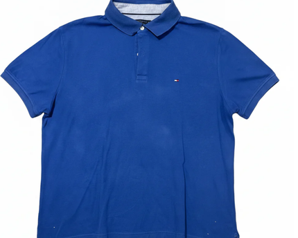 Tommy Hilfiger Blue Custom Fit Short Sleeve Polo Shirt