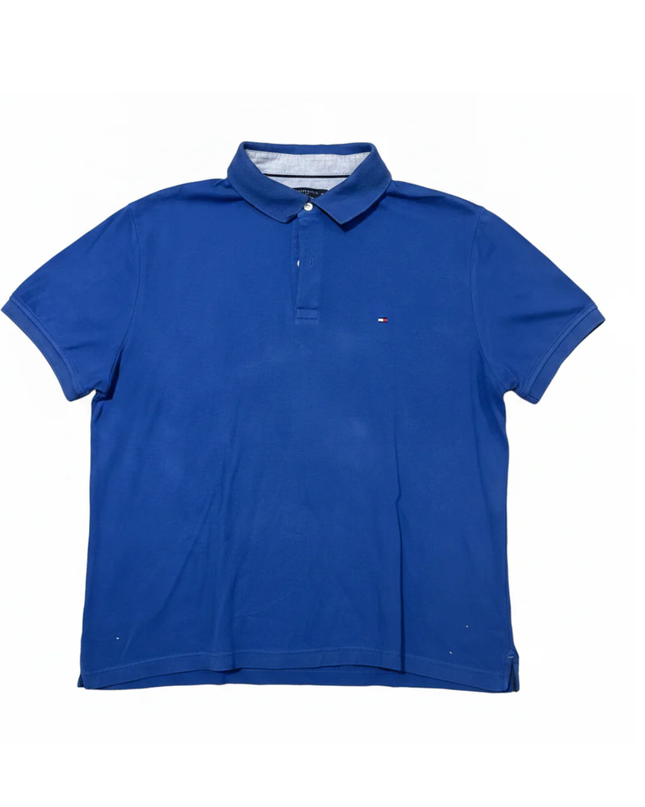 Tommy Hilfiger Blue Custom Fit Short Sleeve Polo Shirt