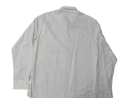 Lacoste White Slim Fit Long Sleeve Button-Down Shirt
