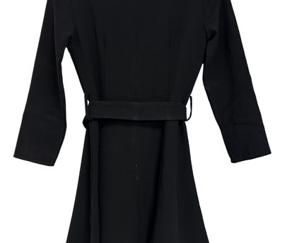 Zara Black Belted Long Sleeve Mini Dress
