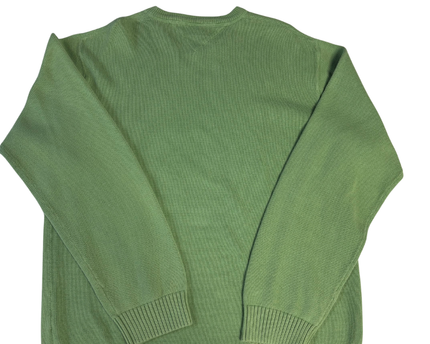 Tommy Hilfiger Classic Green Crewneck Knit Sweater