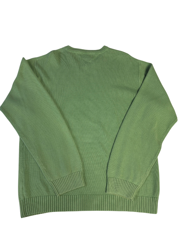 Tommy Hilfiger Classic Green Crewneck Knit Sweater