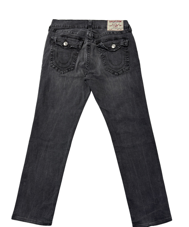 True Religion Rocco Relaxed Skinny Black Jeans