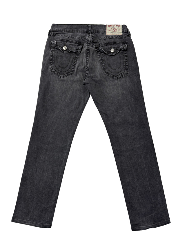True Religion Rocco Relaxed Skinny Black Jeans