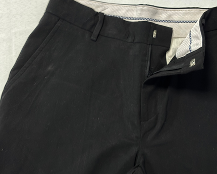 Chaps Men's Classic Black Straight Leg Dress Pants