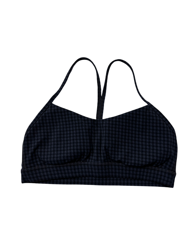 Lululemon Black and Blue Houndstooth Sports Bra