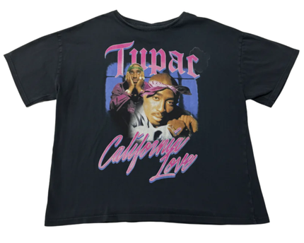 Zara Black Tupac California Love Graphic Tee