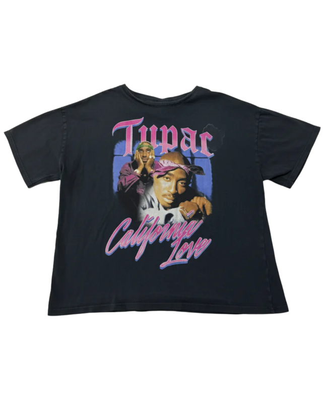 Zara Black Tupac California Love Graphic Tee