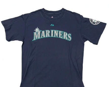 Majestic Navy Blue Seattle Mariners Ichiro Suzuki Graphic Tee