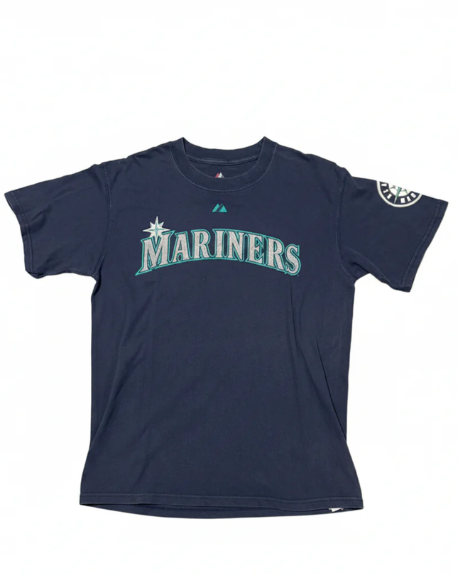 Majestic Navy Blue Seattle Mariners Ichiro Suzuki Graphic Tee