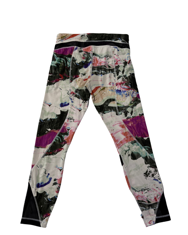 Lululemon Multicolor Abstract Print Mesh Panel Leggings