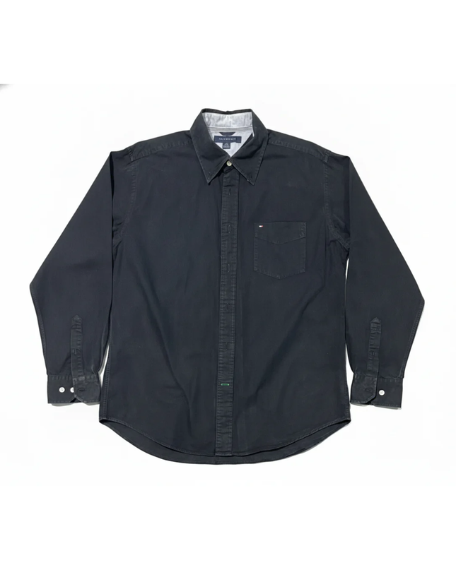 Tommy Hilfiger Black Long Sleeve Button-Down Shirt