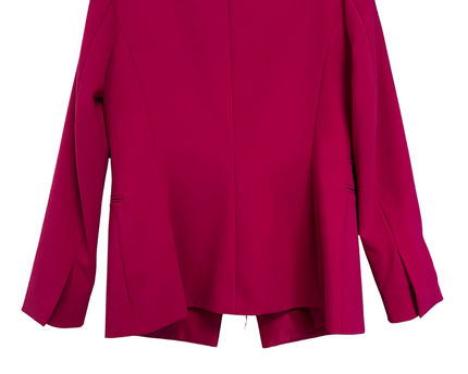 Zara Pink Satin Lapel Tailored Blazer