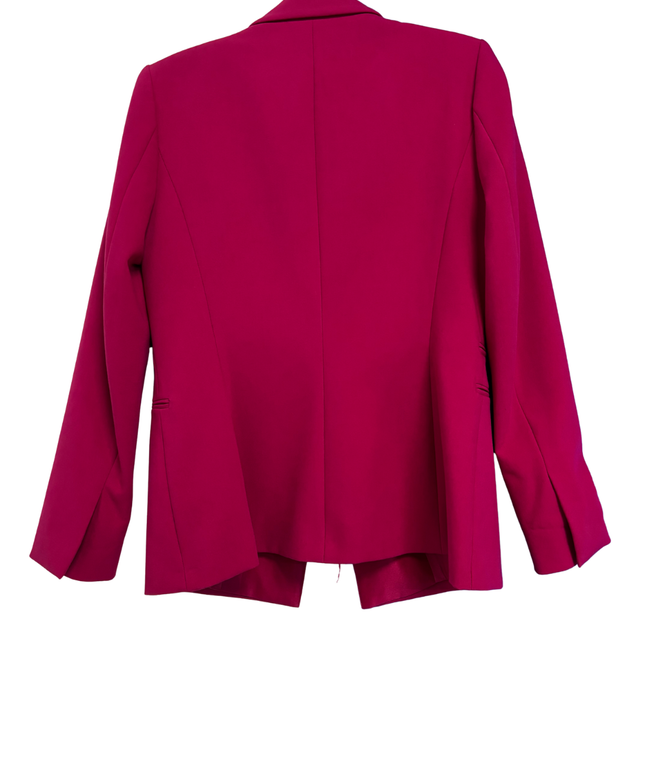 Zara Pink Satin Lapel Tailored Blazer