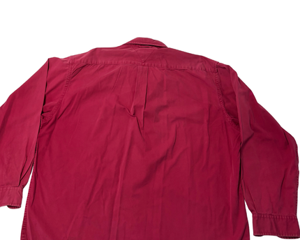 Tommy Hilfiger Red Long Sleeve Button-Down Shirt