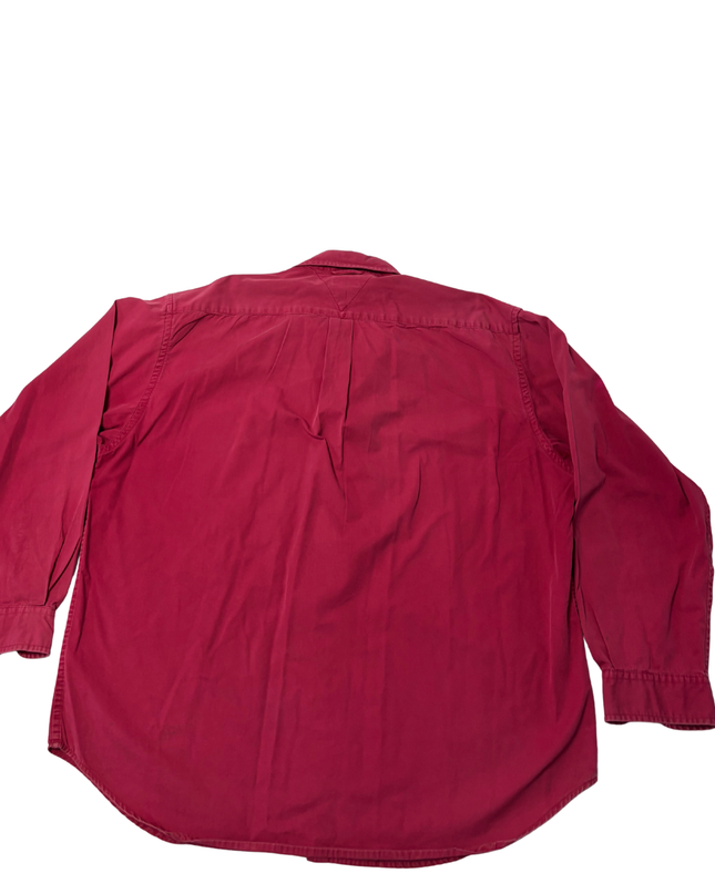 Tommy Hilfiger Red Long Sleeve Button-Down Shirt