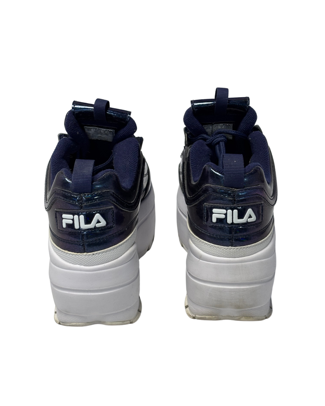 Fila Navy Blue Iridescent Disruptor Chunky Sneakers