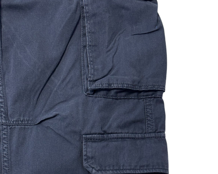 Bershka Navy Blue Multi-Pocket Cargo Pants
