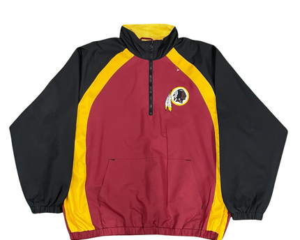 NFL Burgundy Washington Redskins Vintage Quarter-Zip Windbreaker