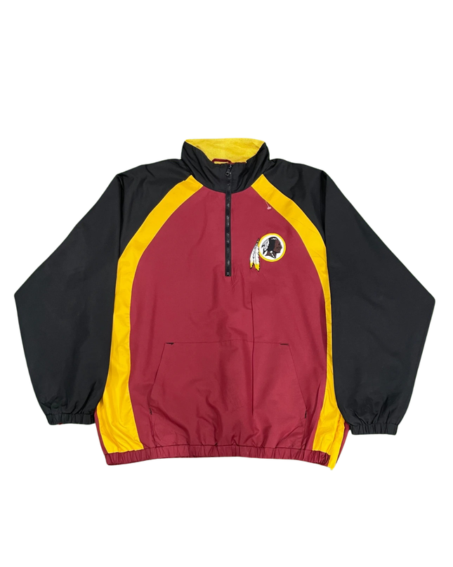 NFL Burgundy Washington Redskins Vintage Quarter-Zip Windbreaker