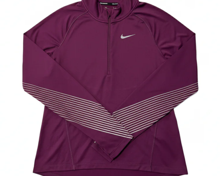 Nike Purple Half-Zip Dri-FIT Running Sports Upper