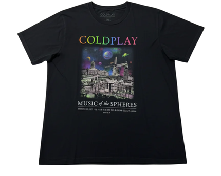Coldplay Music Of The Spheres Tour Black Graphic T-Shirt