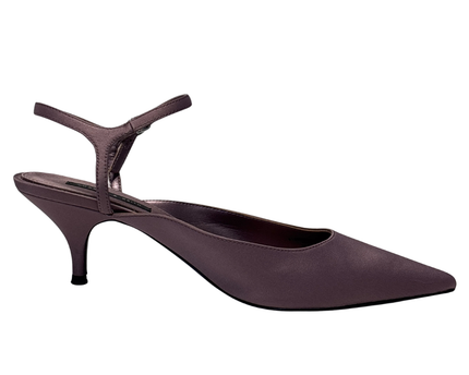 Charles & Keith Mauve Strappy Kitten Heel Heels W/Box