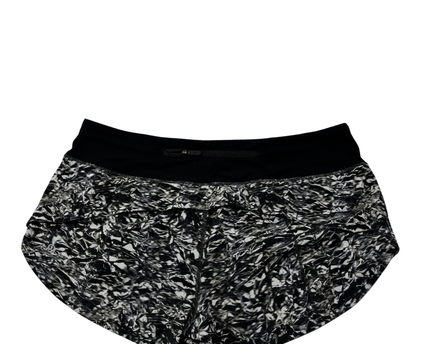 Lululemon Black/White Pattern Tracker Short II Athletic Shorts
