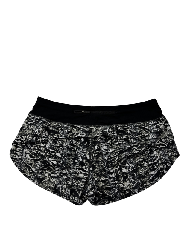 Lululemon Black/White Pattern Tracker Short II Athletic Shorts