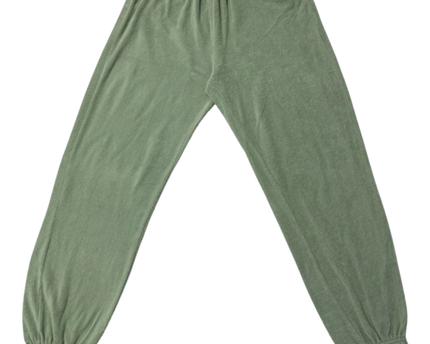 Reserved Green Terry Towelling Jogger Pants