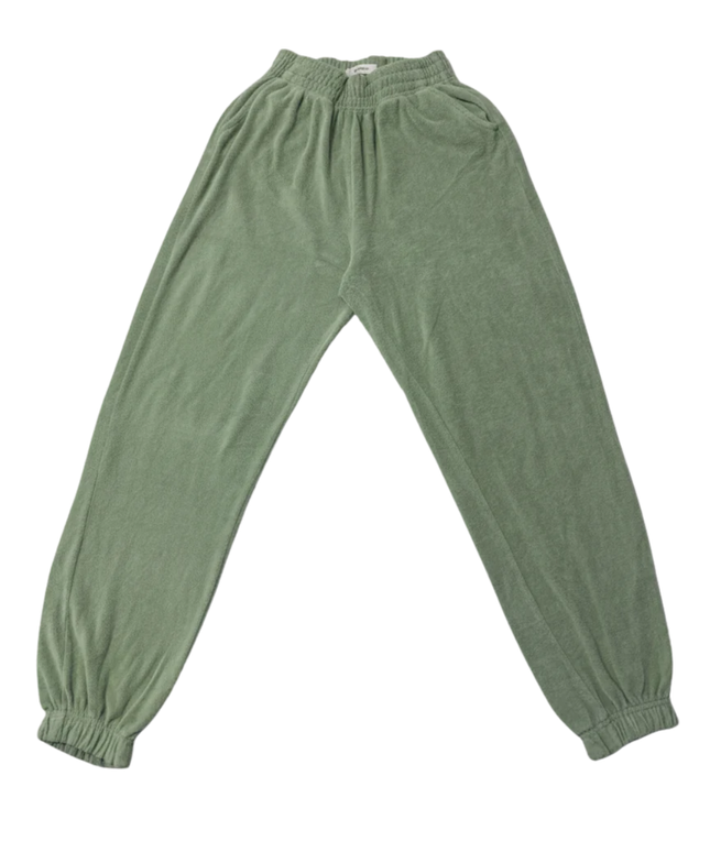Reserved Green Terry Towelling Jogger Pants