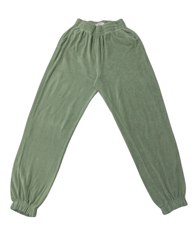 Reserved Green Terry Towelling Jogger Pants