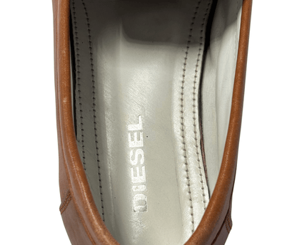 DIESEL Classic Tan Leather Driving Loafers | Brown | EU 42