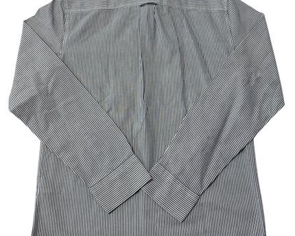 Wrangler Blue and White Striped Button-Down Shirt