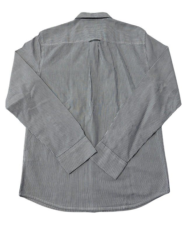 Wrangler Blue and White Striped Button-Down Shirt