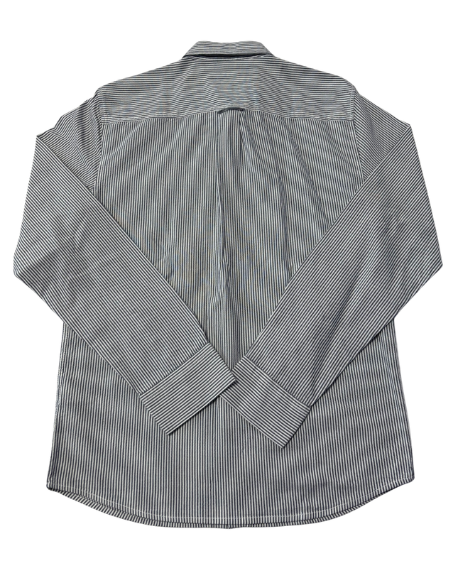 Wrangler Blue and White Striped Button-Down Shirt