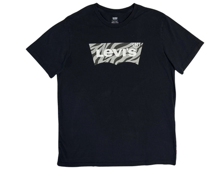 Levi's Black Zebra Print Batwing Logo T-Shirt