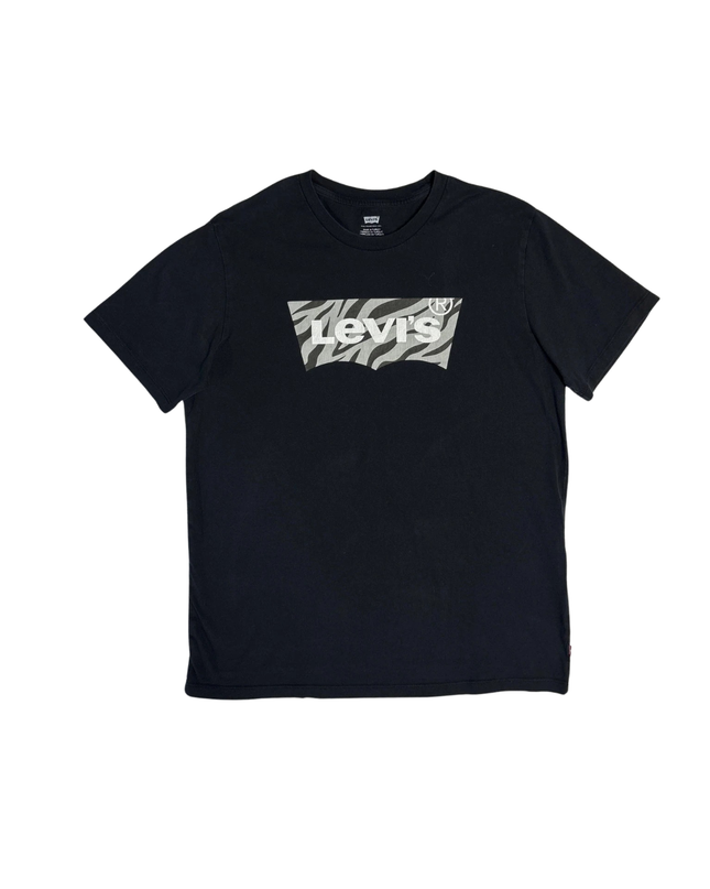 Levi's Black Zebra Print Batwing Logo T-Shirt
