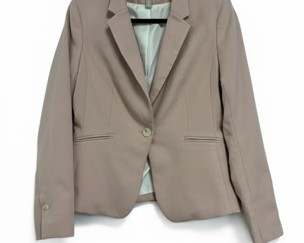 H&M Dusty Pink Tailored Single-Button Blazer