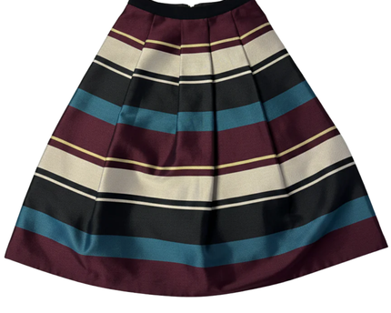 Ted Baker Multicolor Striped Pleated Midi Skirt