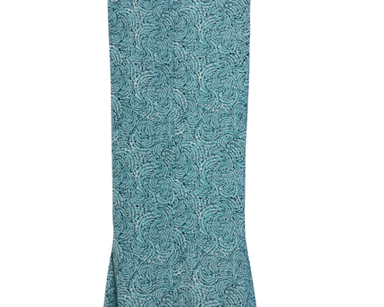 Michael Kors Teal Patterned Twist Neck Sleeveless Dress