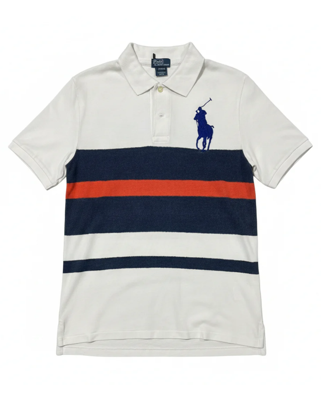 Polo Ralph Lauren White Striped Big Pony Polo Shirt