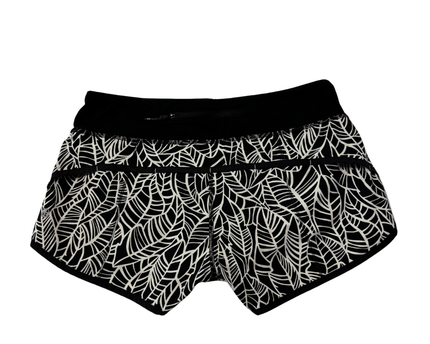 Lululemon Black and White Patterned Speed Up Running Shorts