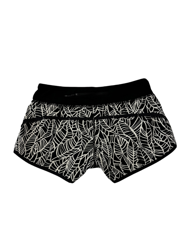 Lululemon Black and White Patterned Speed Up Running Shorts